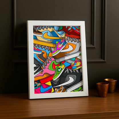 Cadre photo Nike Dunks Illustration