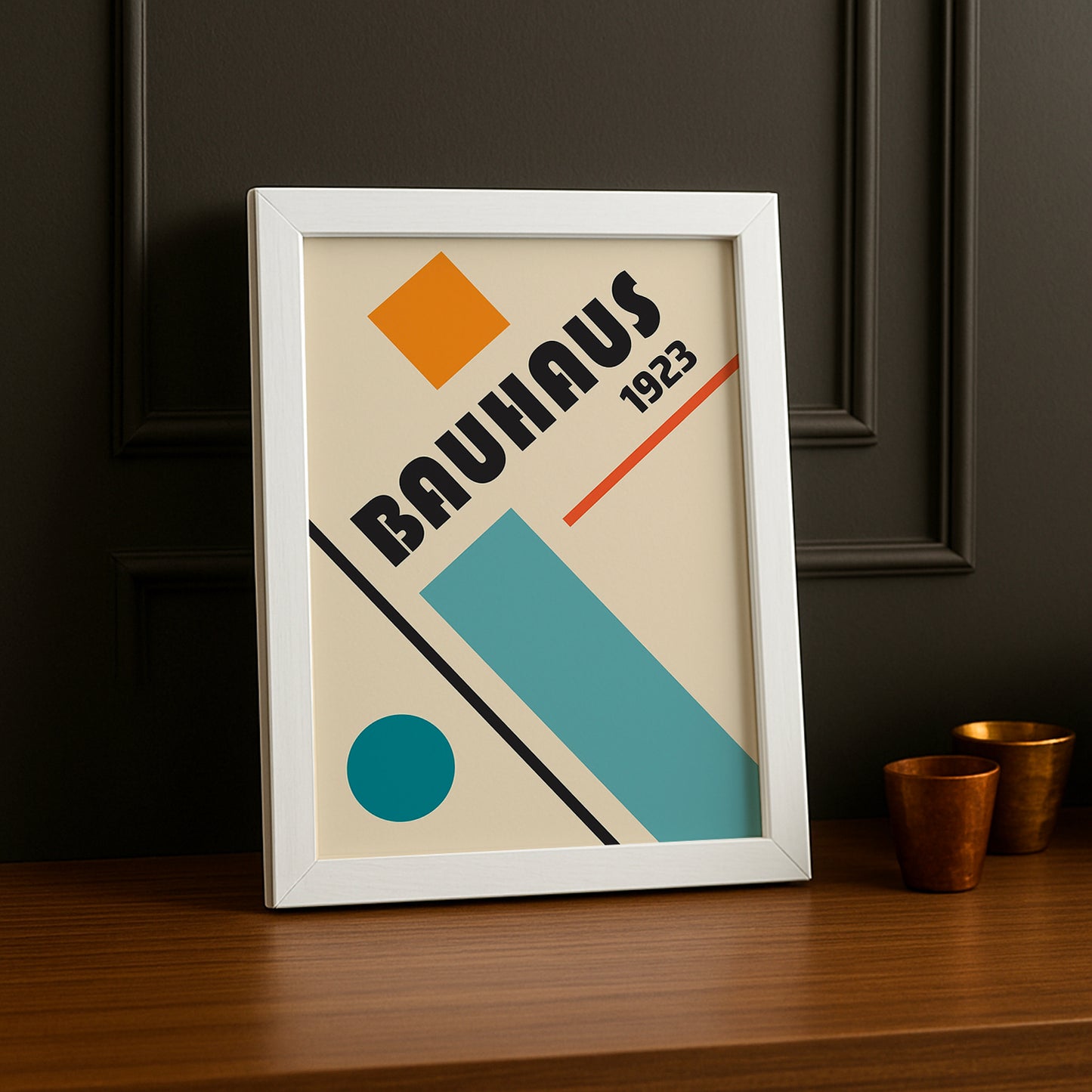 Cadre Photo Bauhaus - 1923 Orange & Blue