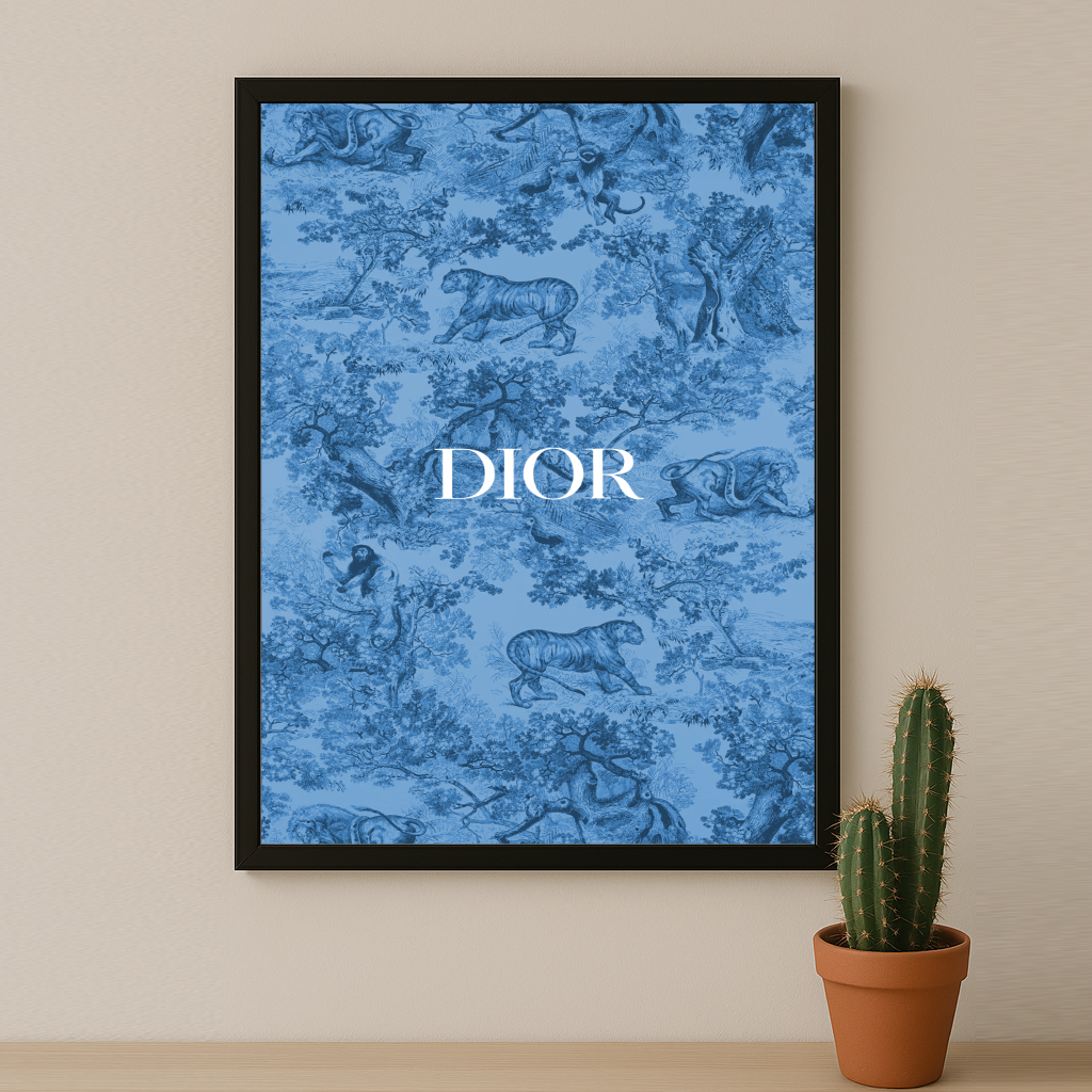 Cadre photo Dior Bleu Dessin