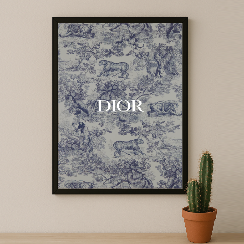 Cadre photo Dior Gris Dessin