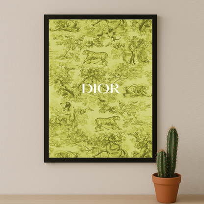 Cadre photo Dior Jaune Dessin