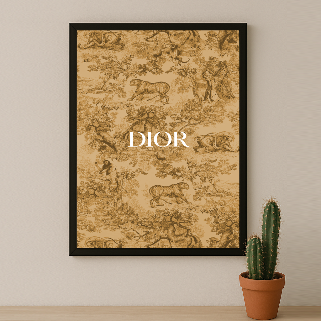 Cadre photo Dior Orange Dessin