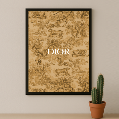 Cadre photo Dior Orange Dessin