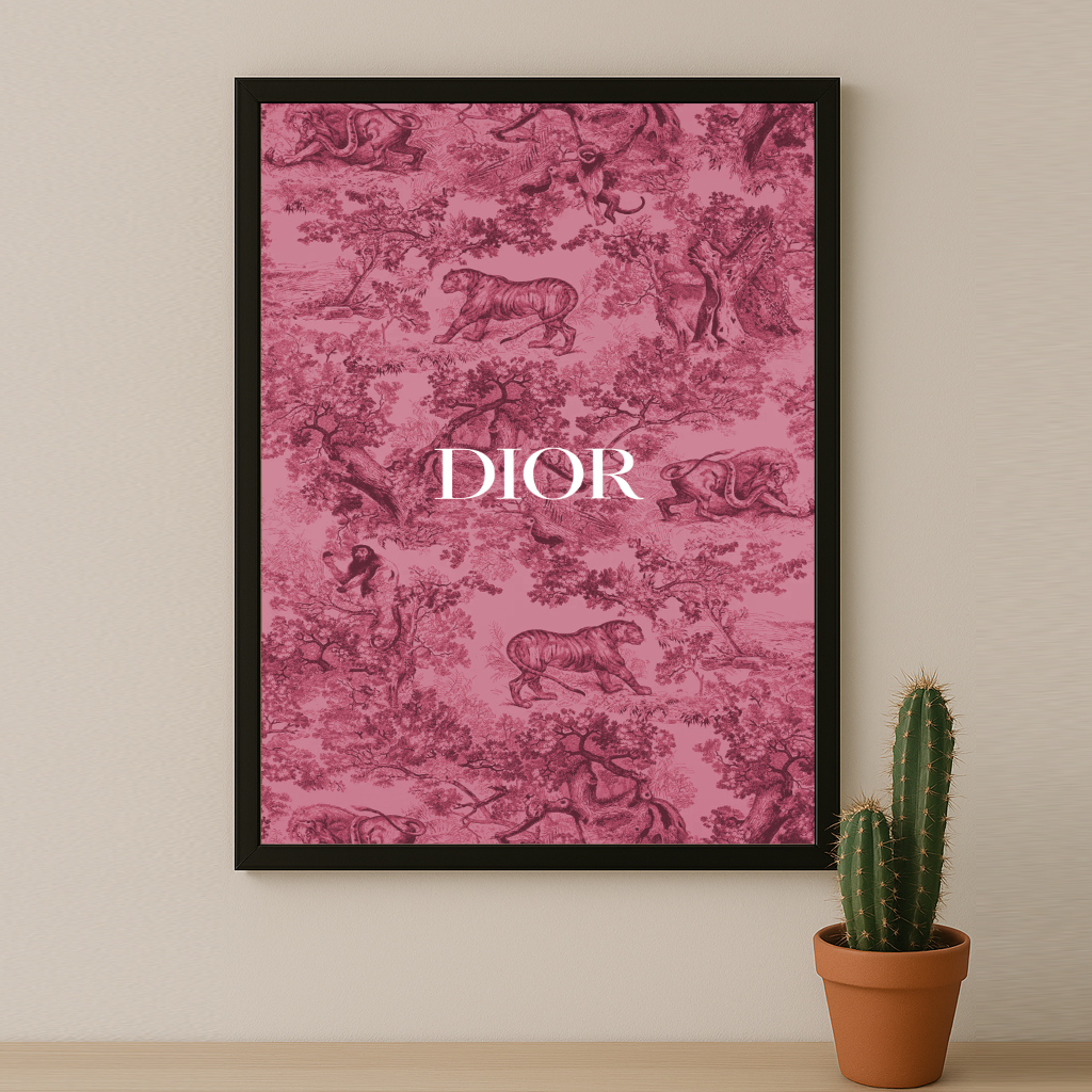 Cadre photo Dior Rose Dessin