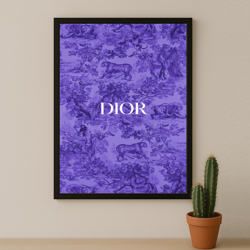 Cadre photo Dior Violet Dessin