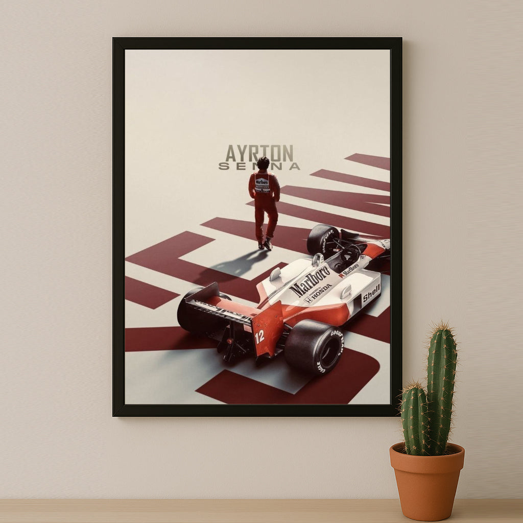 Poster encadrée Formule 1 - Ayrton Senna