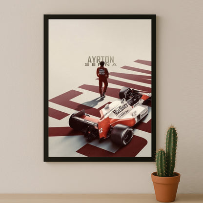 Poster encadrée Formule 1 - Ayrton Senna