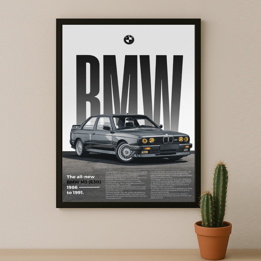 Poster Voitures - BMW M3 E30