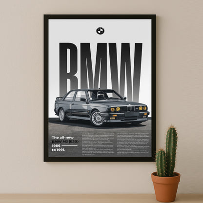 Poster Voitures - BMW M3 E30