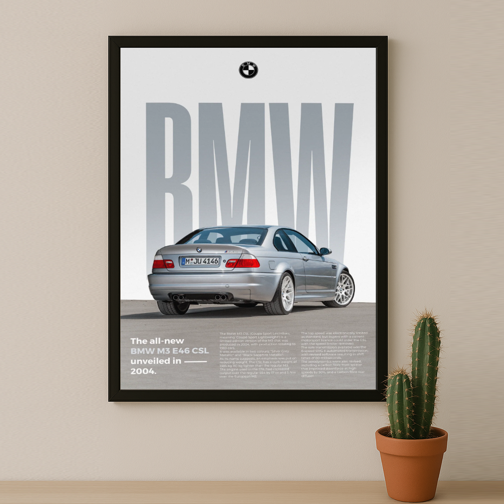 Poster Voitures - BMW M3 E46 CSL