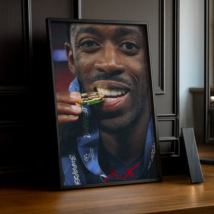 Cadre Photo Dembélé – Médaille Budapest Champions League 2026 | PSG TonCadre