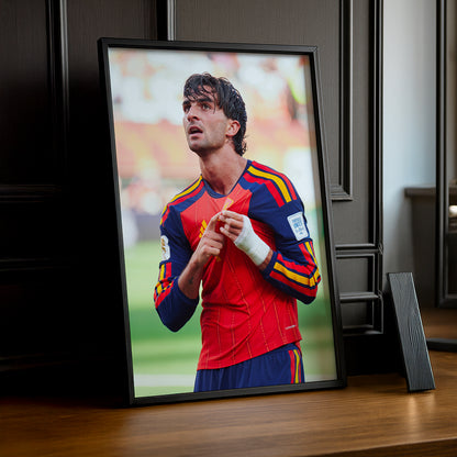 Cadre Photo Ferran Torres Espagne – Célébration Maillot Roja TonCadre