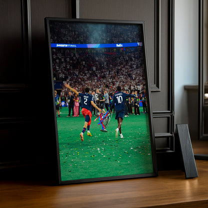 Cadre Photo Hakimi & Dembélé – Trophée Champions League 2026 | PSG TonCadre