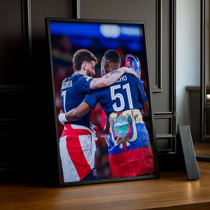 Cadre Photo Kvaratskhelia & Pacho – Champions League 2026 | PSG TonCadre