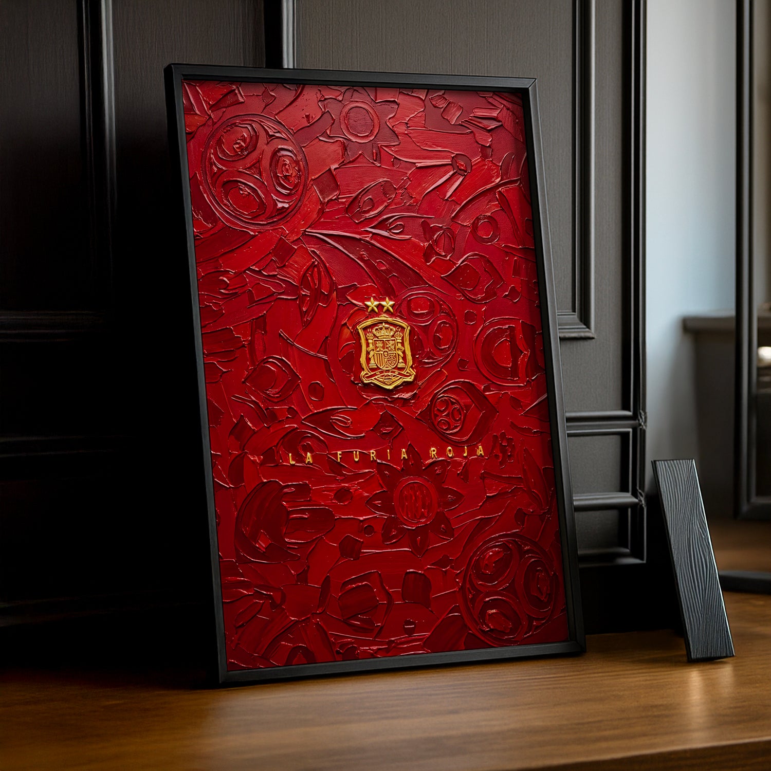 Cadre Photo La Furia Roja – Écusson Espagne 2 Étoiles Tableau TonCadre