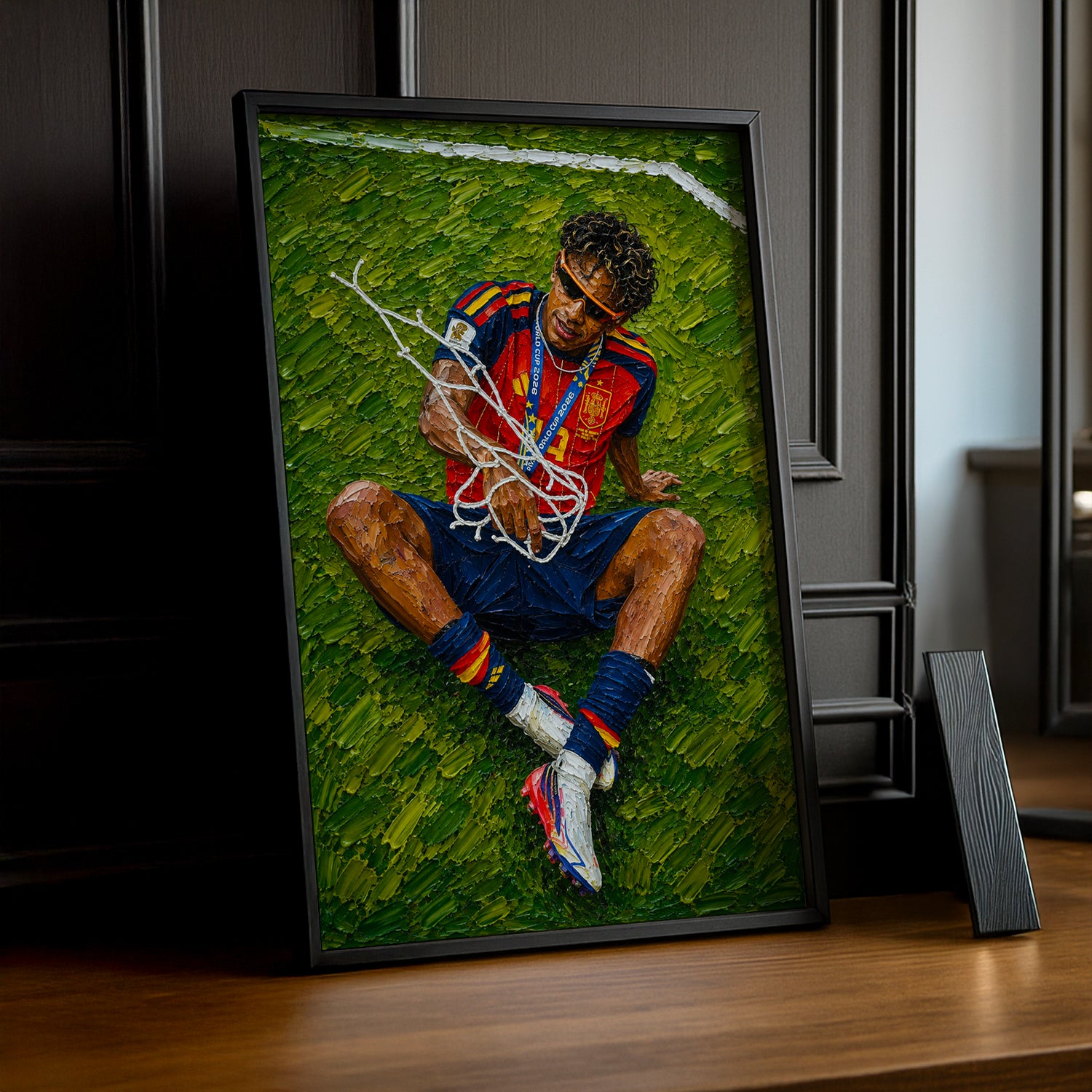 Cadre Photo Lamine Yamal Filet Coupe du Monde 2026 – Tableau TonCadre