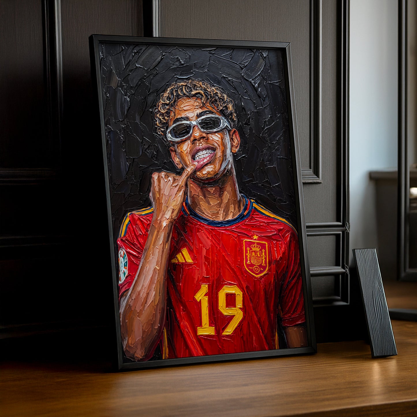 Cadre Photo Lamine Yamal Lunettes – Célébration Tableau Peinture TonCadre