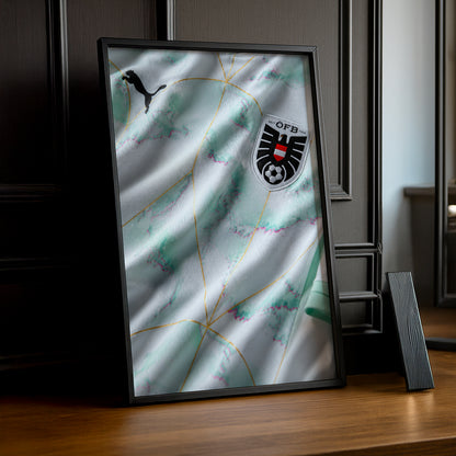 Cadre Photo Maillot Autriche – Extérieur Coupe du Monde 2026 TonCadre