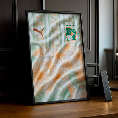 Cadre Photo Maillot Côte d'Ivoire – Extérieur Coupe du Monde 2026 TonCadre