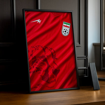 Cadre Photo Maillot Iran – Extérieur Coupe du Monde 2026 TonCadre