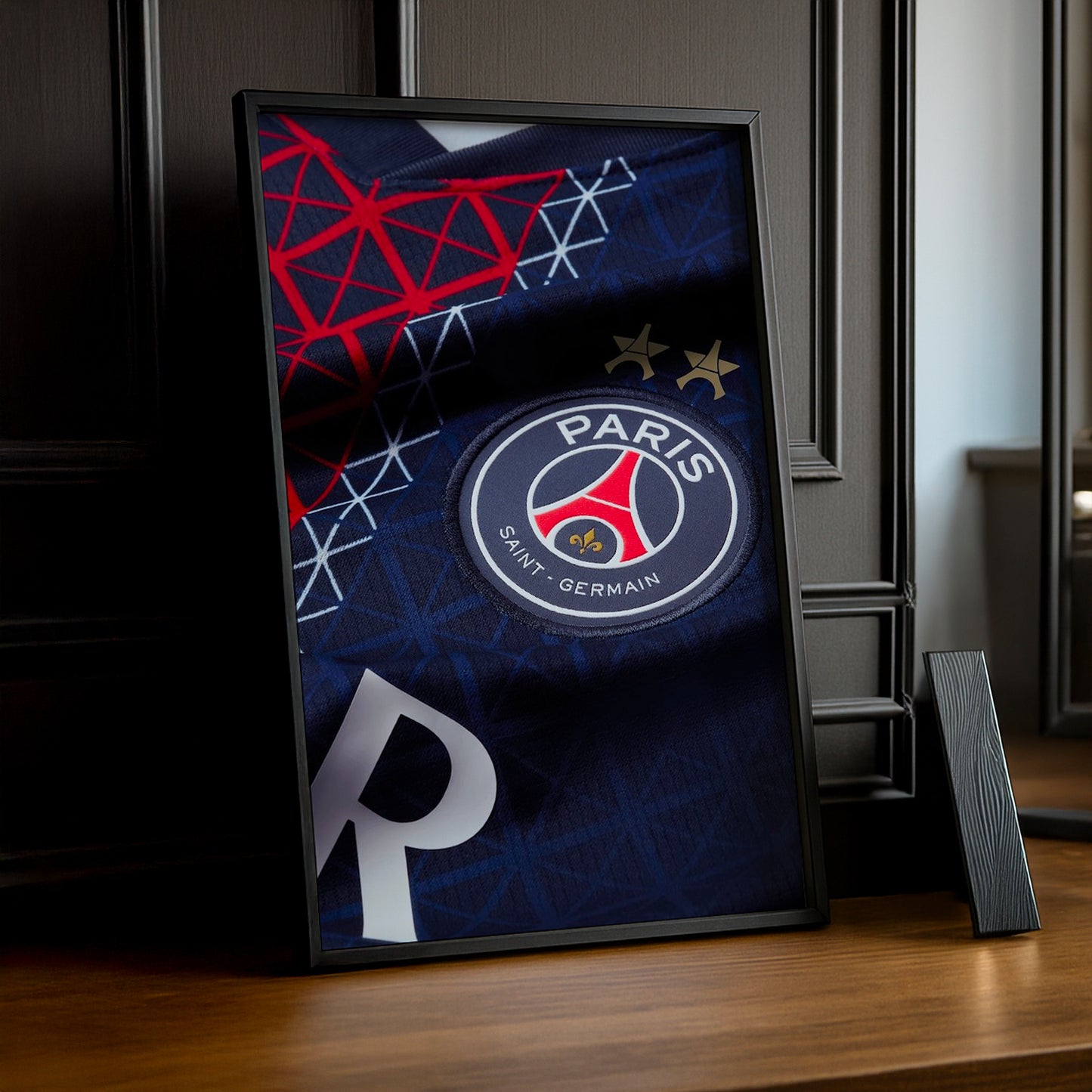 Cadre Photo Maillot PSG – Écusson Paris Saint-Germain Champions League 2026 TonCadre