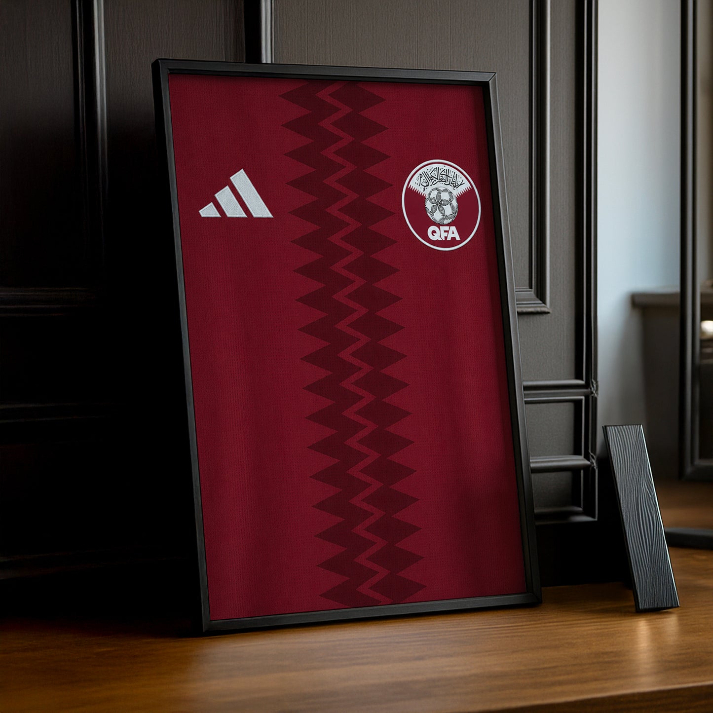 Cadre Photo Maillot Qatar – Domicile Coupe du Monde 2026 TonCadre