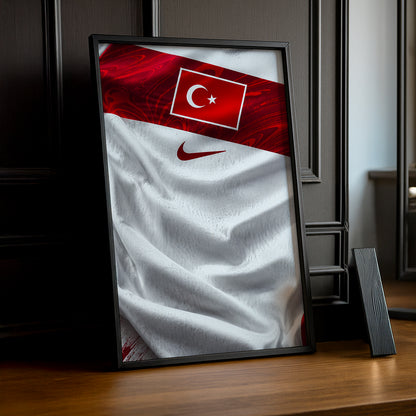Cadre Photo Maillot Turquie – Extérieur Coupe du Monde 2026 TonCadre