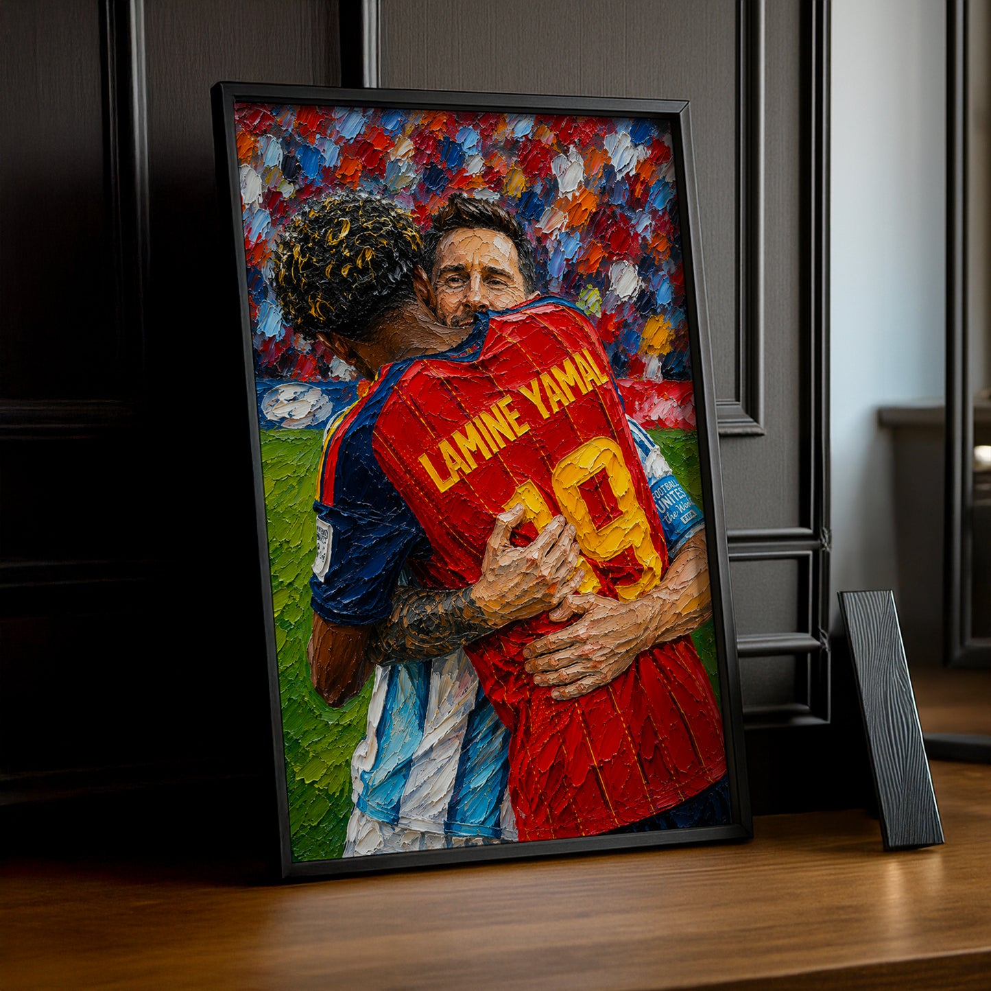 Cadre Photo Messi & Lamine Yamal – Accolade Finale Coupe du Monde TonCadre