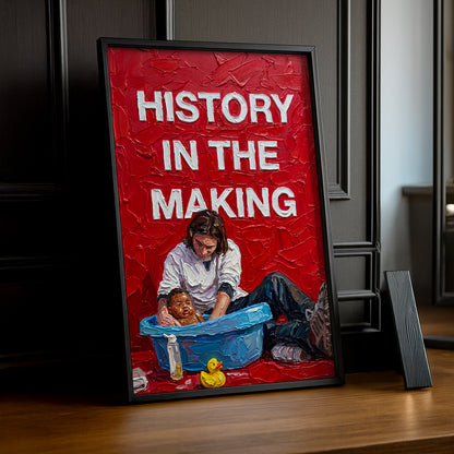 Cadre Photo Messi & Lamine Yamal – "History In The Making" | Art Peinture à l'Huile TonCadre