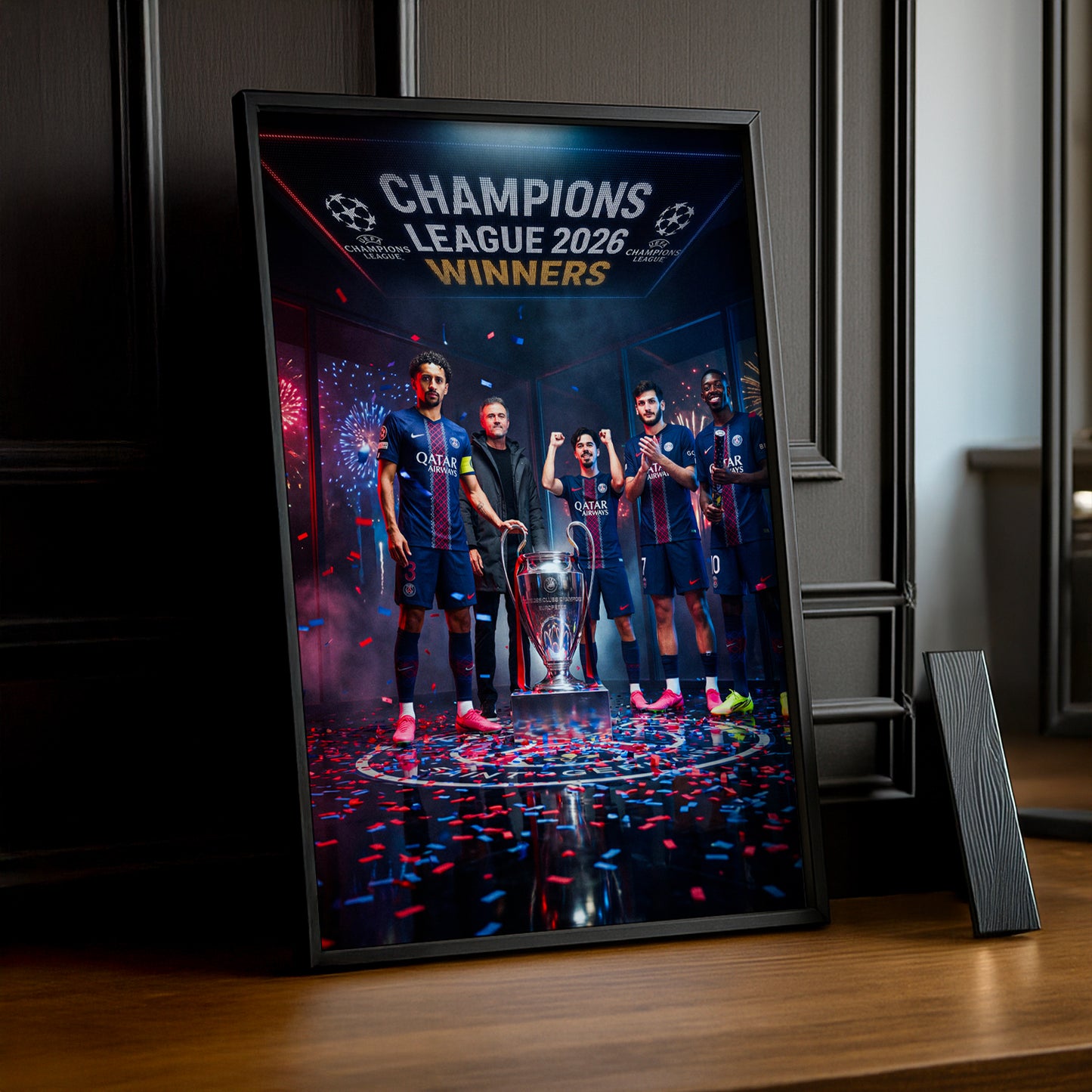 Cadre Photo PSG Champions League 2026 Winners – Luis Enrique & Joueurs TonCadre