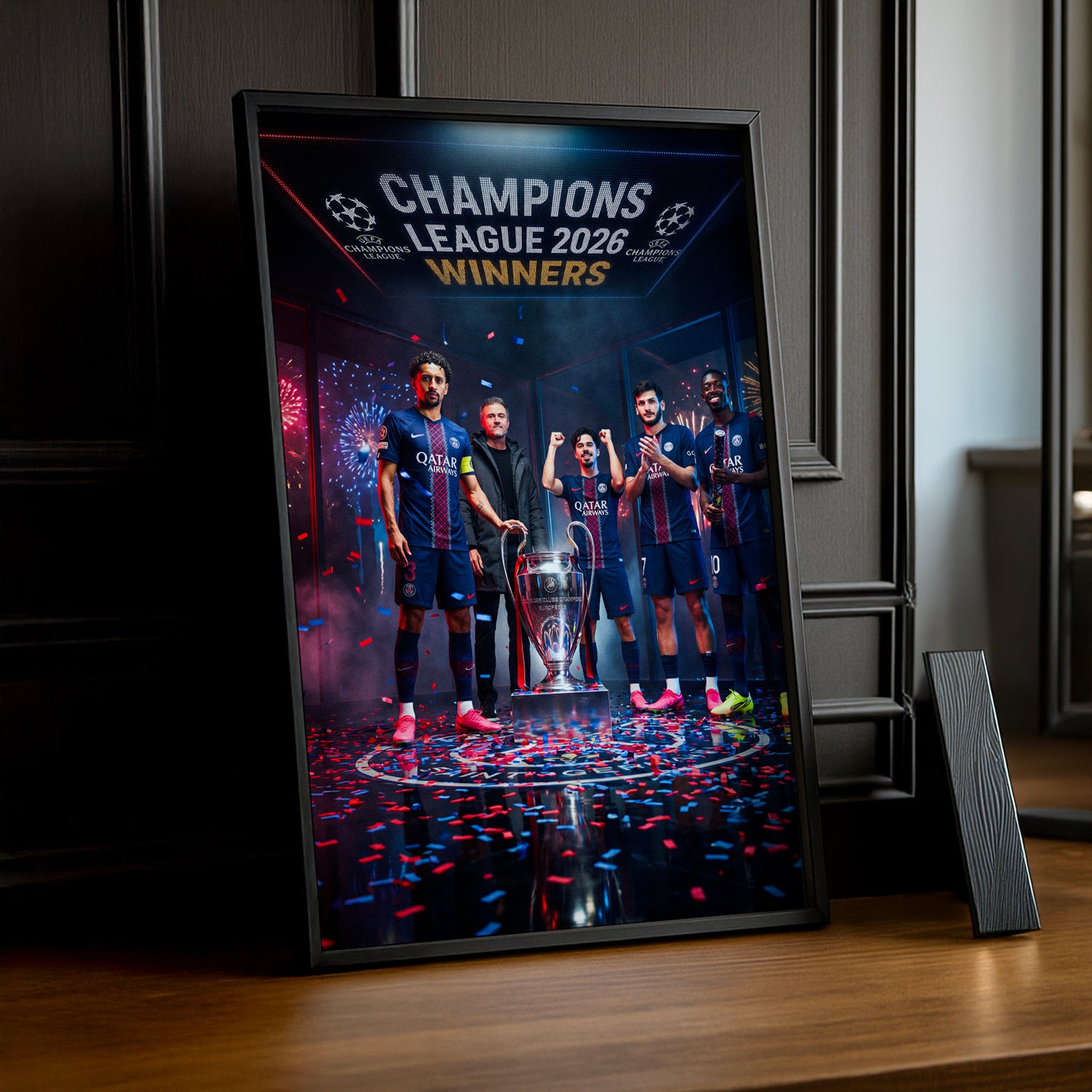 Cadre Photo PSG Champions League 2026 Winners – Luis Enrique & Joueurs TonCadre