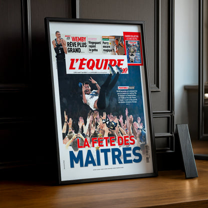 Cadre Photo Une L'Équipe – "La Fête des Maîtres" PSG Luis Enrique Porté en Triomphe 2026 TonCadre