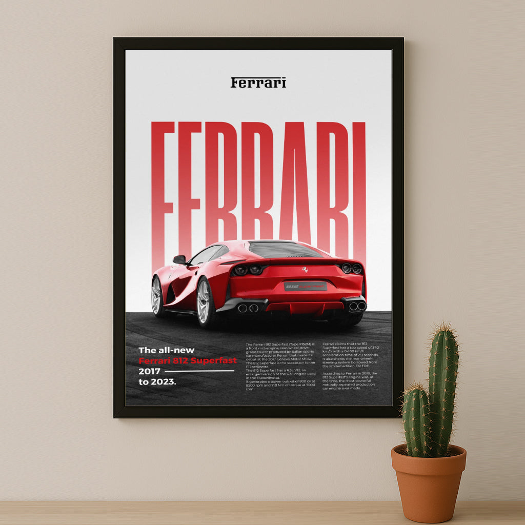 Poster Voitures - Ferrari 812 Superfast