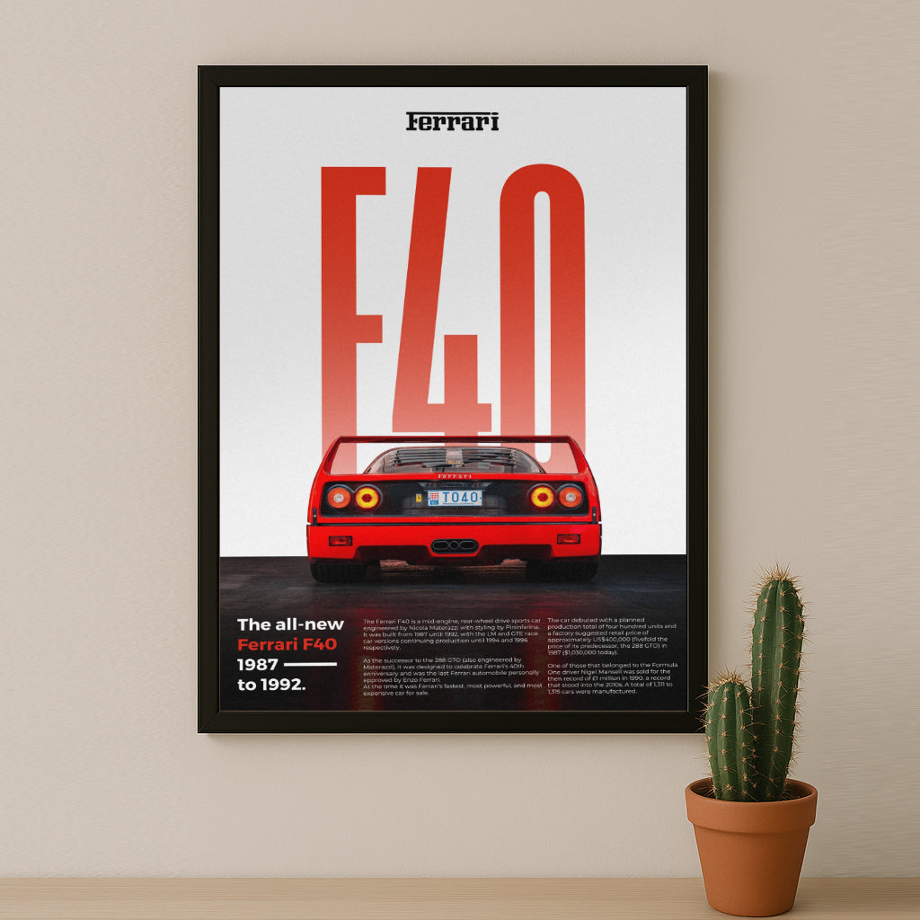 Poster Voitures - Ferrari F40