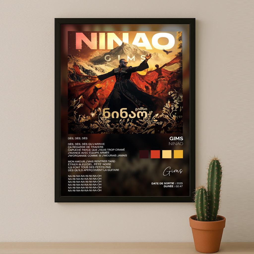 Cadre photo Titre Musicaux - Ninao de Gims