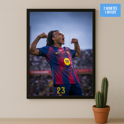 Poster encadrée FC Barcelone - Jules Koundé