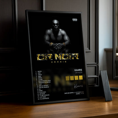 Cadre Photo Kaaris - Or Noir
