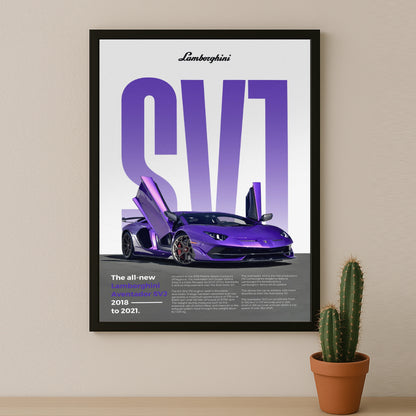 Poster Voitures - Lamborghini Aventador SVJ