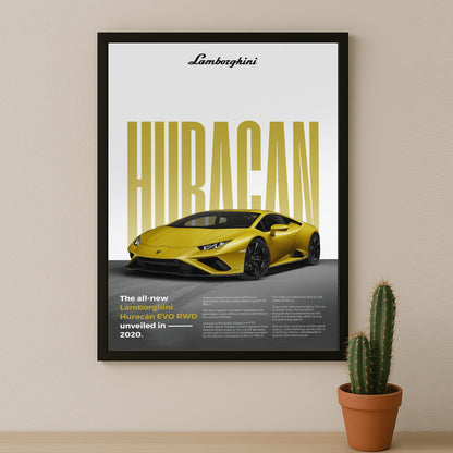 Poster Voitures - Lamborghini Huracan Evo RWD