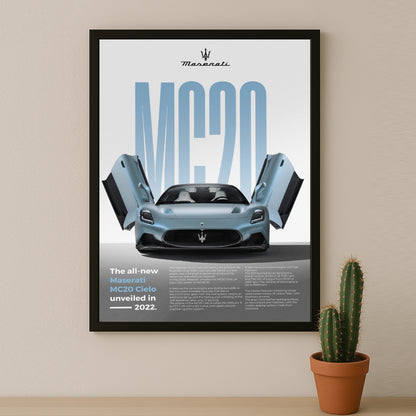 Poster Voitures - Maserati MC20 Cielo