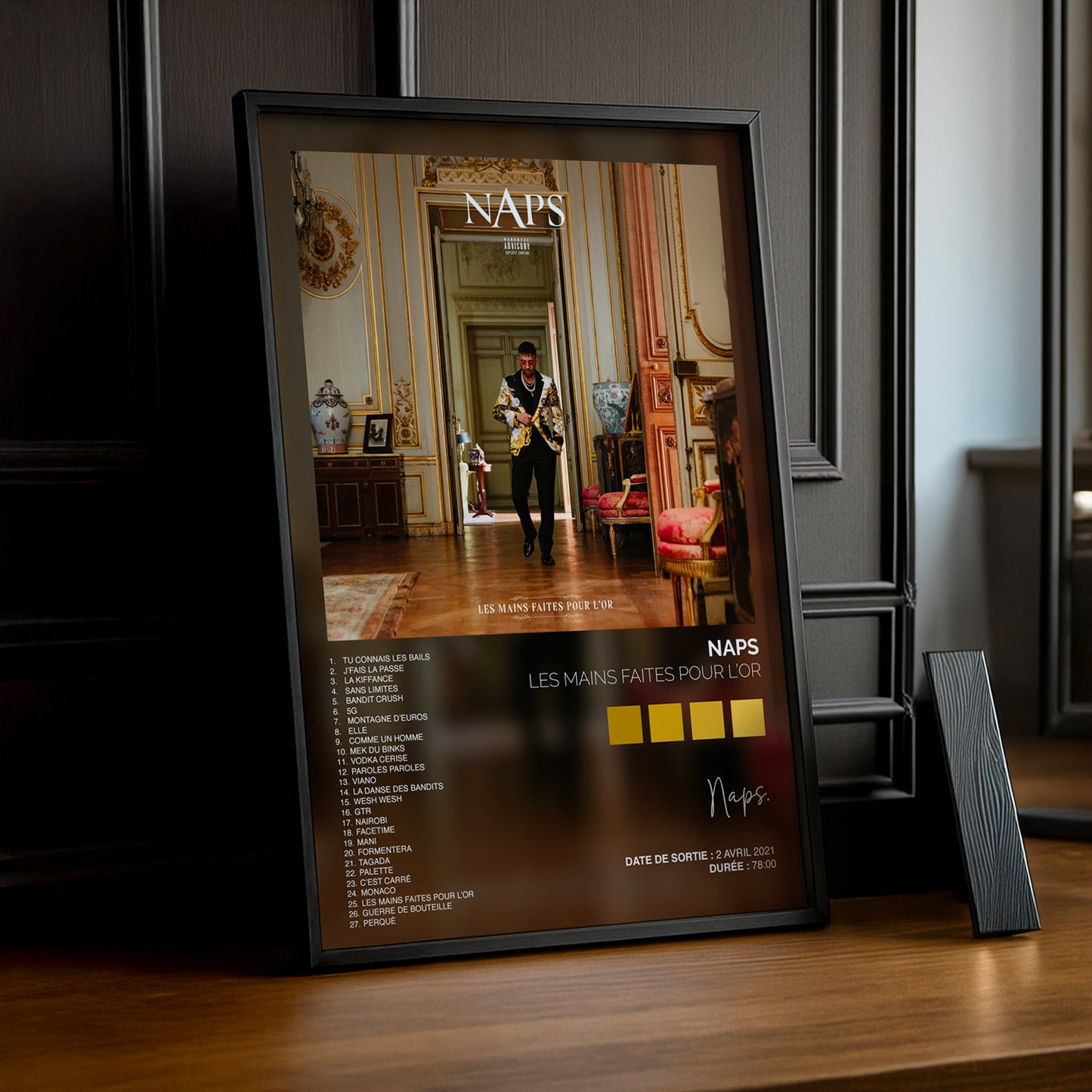 Cadre Photo Naps - Les mains faites pour l'or