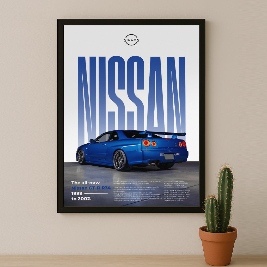Poster Voitures - Nissan GT-R R-34