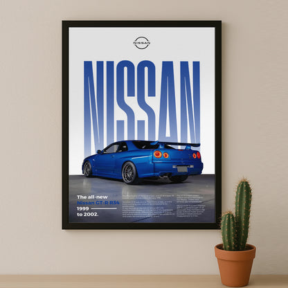 Poster Voitures - Nissan GT-R R-34