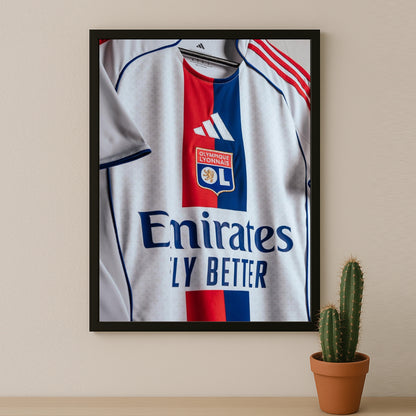 Poster Maillot Football - Olympique Lyonnais Retro
