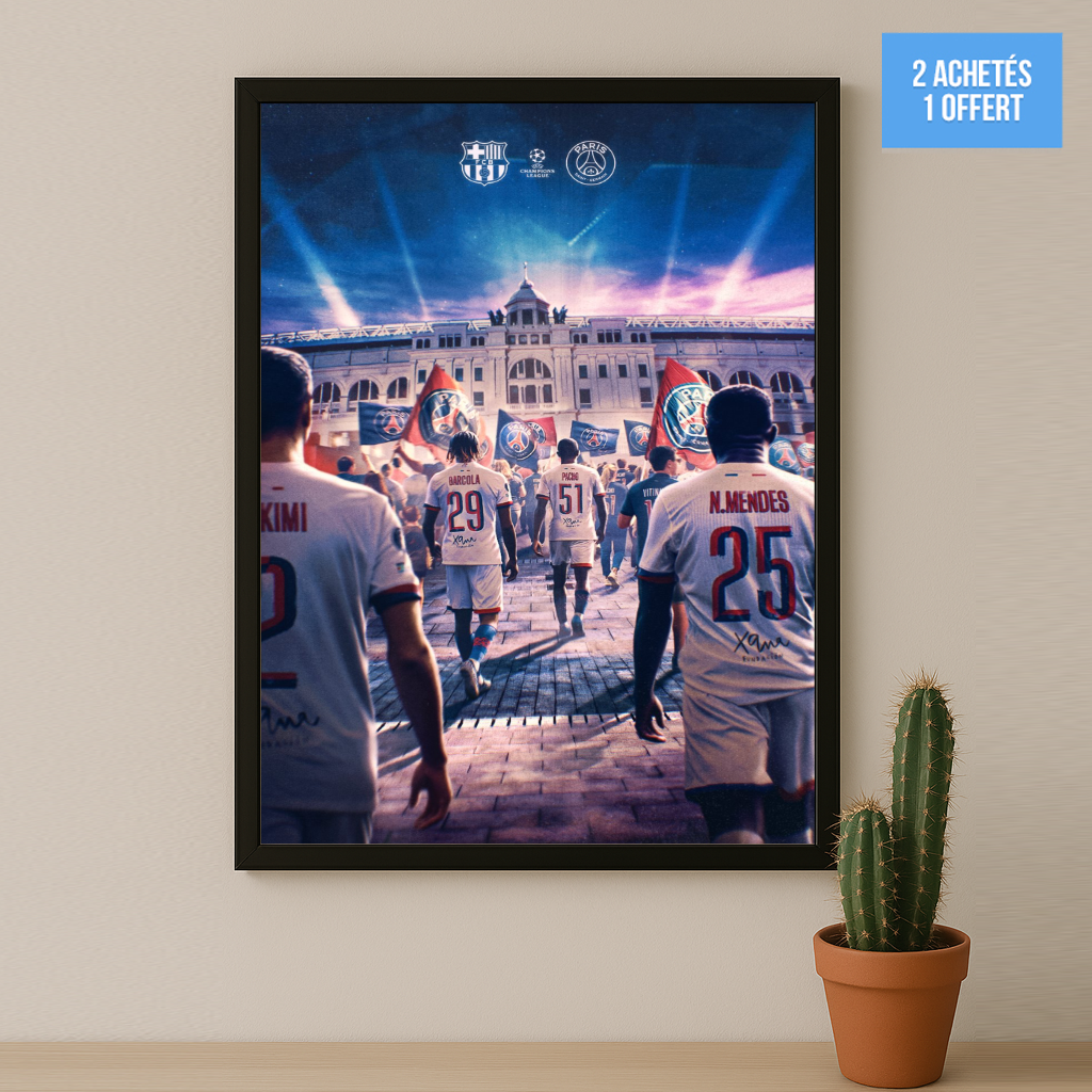 Poster encadrée Paris Saint-Germain - Illustration