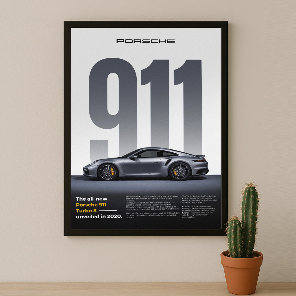Poster Voitures - Porsche 911 Turbo S
