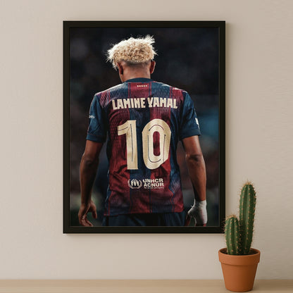 Poster encadrée FC Barcelone - Lamine Yamal
