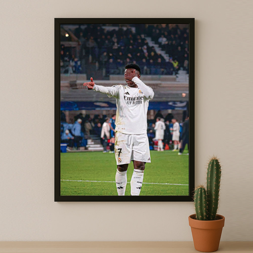 Poster encadrée Real Madrid - Vinicius Junior Célébration