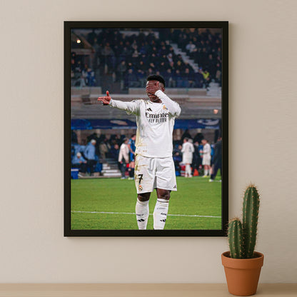 Poster encadrée Real Madrid - Vinicius Junior Célébration