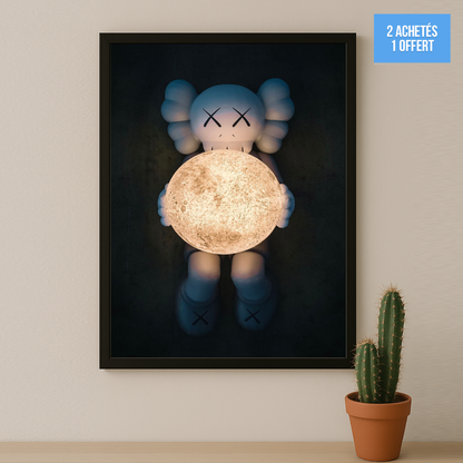 Poster Kaws - Companion Lune
